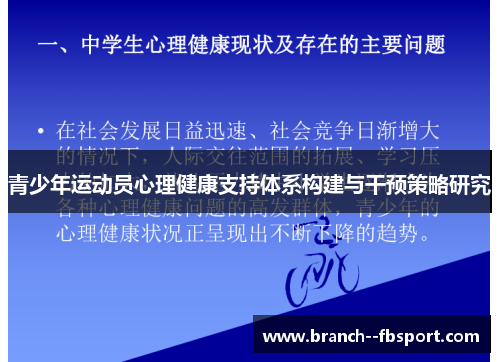 青少年运动员心理健康支持体系构建与干预策略研究 青少年运动员心理健康支持体系构建与干预策略研究