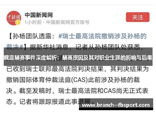 魏震禁赛事件深度解析：禁赛原因及其对职业生涯的影响与后果