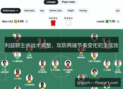 利兹联主帅战术调整，攻防两端节奏变化初见成效